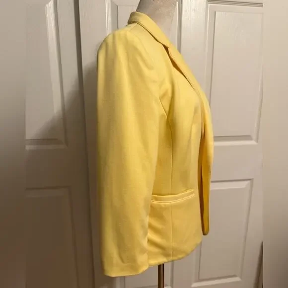 The Limited Yellow Blazer Jacket Size L - Picture 2 of 11